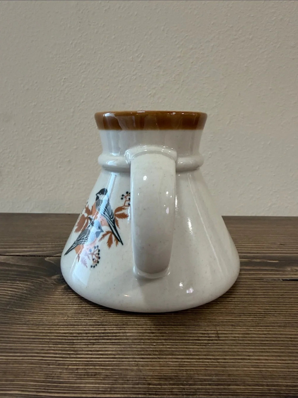 Vintage Otagiri Japan Chickadee Bird Mug Stoneware Cottagecore Coffee Cup